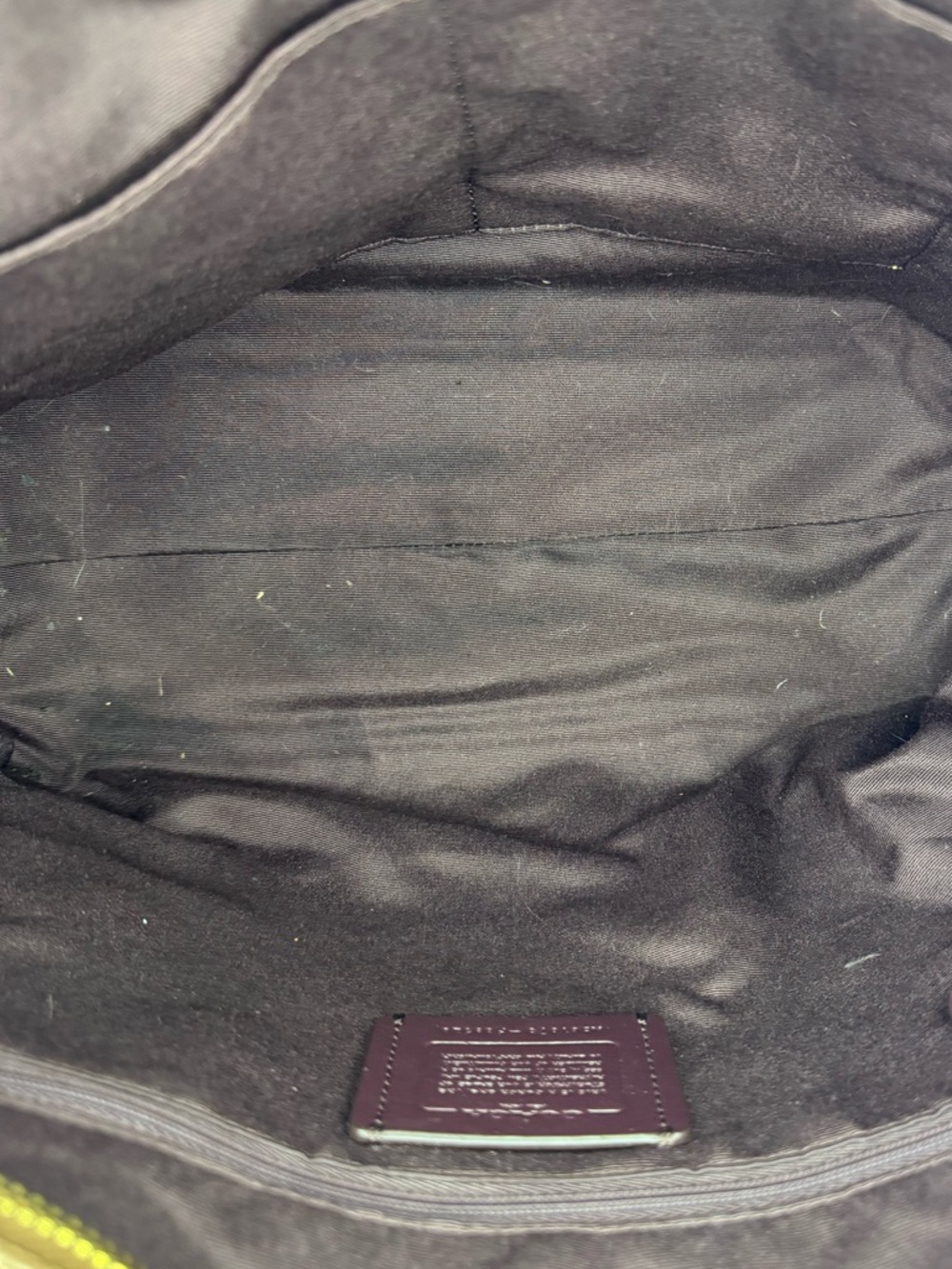 Coach Signature Canvas Tote with Purple Trim - Picture 12 of 13